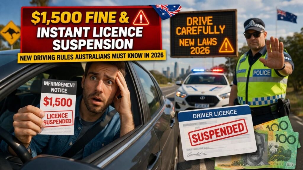 $1,500 Fine & Instant Licence Suspension: New Driving Rules Australians Must Know in 2026