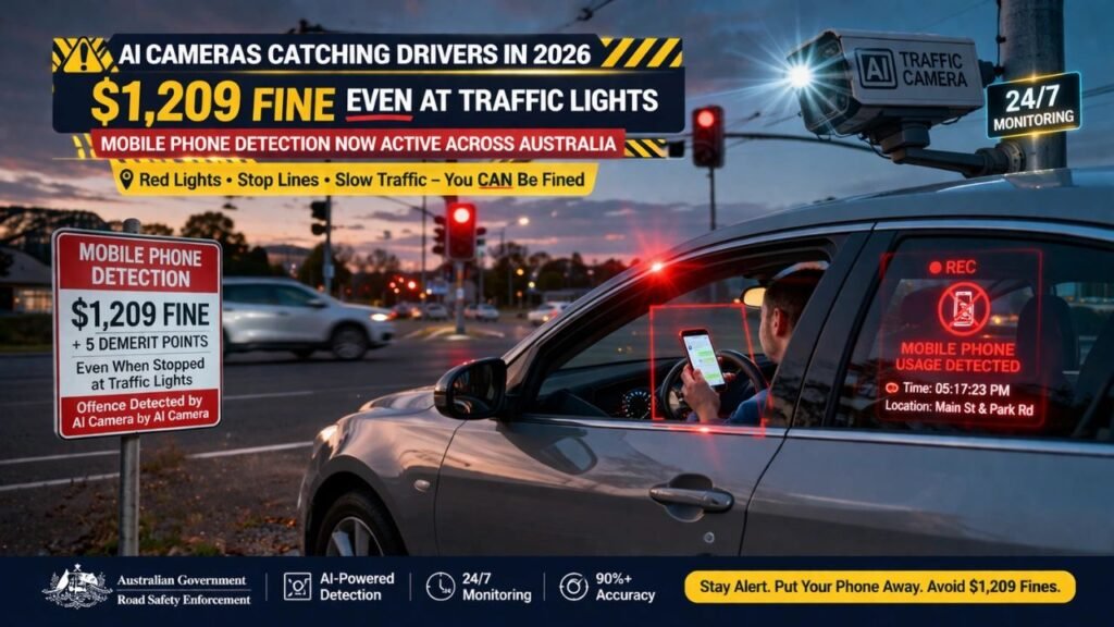AI Cameras Catching Drivers in 2026: $1,209 Fine Even at Traffic Lights in Australia